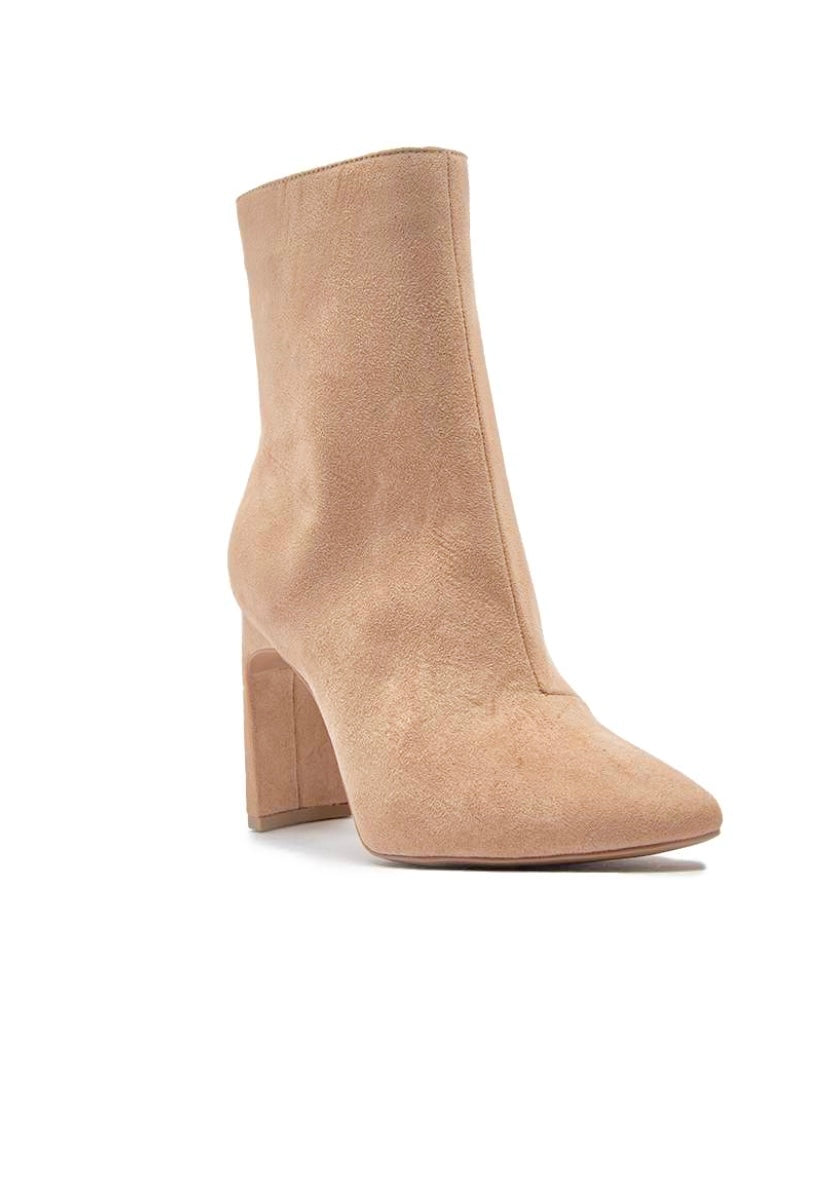 Superstar Suede Point Toe Ankle Bootie